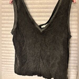 Eesome Charcoal V-Neck Tank Top NWT